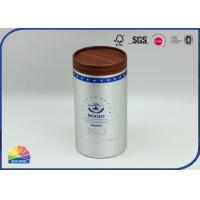 China 4c Uv Print 182gsm Silver Cardboard Tube Packaging For Coffee Tea on sale