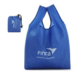 China Reusable supermarket Grocery carrying bag 190T polyester Recycled Nylon bag Eco-friendly promotional branding products supplier