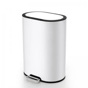 China Oval 6L Mini Stainless Steel Trash Can With Foot Petal supplier