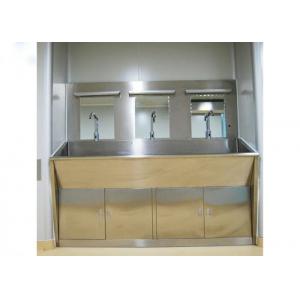 China 3 Mirrors Hand Washing Bathroom Basin Cabinets With Three Positions supplier