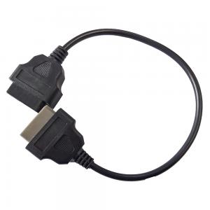 ABS 14 Pin OBD2 Extension Cord , Stable OBDii Car Diagnostic Cable For Nissan