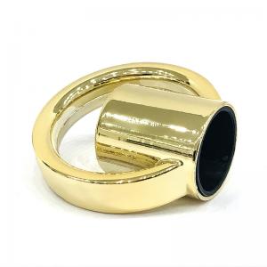 China Creative Zinc Alloy Gold Ring Shape Metal Zamac Perfume Bottle Cap supplier