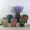 China Handmade Home Sand Decorative Glass Vases Indoor Colored With Hemp Rope wholesale