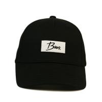 China Black 6 Panel Curved Brim Custom Baseball Caps With Plastic Buckle Hats Bsci on sale