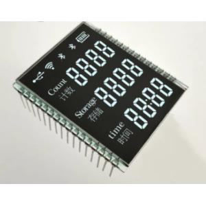 China Small Size VA LCD Display with 3 Line 4 Digits Black Segment Screen and 6 O'clock Viewing Angle 30PIN wholesale