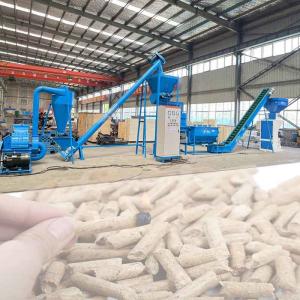 China Stove Burner Biomass Pellet Production Line 6mm Wood Pellet Manufacturing Plant supplier