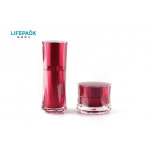 Luxury Empty Cosmetic Bottles , Serum Pump Bottles With Acrylic Outer Jar
