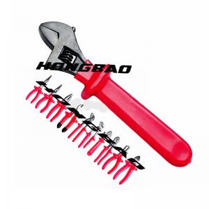 Hot New 8 10 12 15"1000 V Voltage Insulated Fat Dipped Plastic Handle Grip Adjustable Wrench 1000V AC ADJ Spanner Wrench
