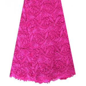 F50266 51"-52" customizable embroidery polyester embroidery lace fabric for nigerian dress