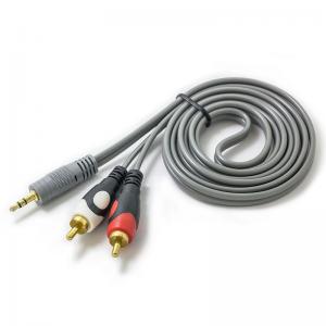 One To Two Copper RCA Stereo Cable 10 Meter For Loudspeaker Box