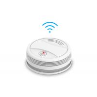 China Round Shape Tuya Wifi Fire Safety Smoke Detector Alarm With 80 Decibel Alarm Sound on sale
