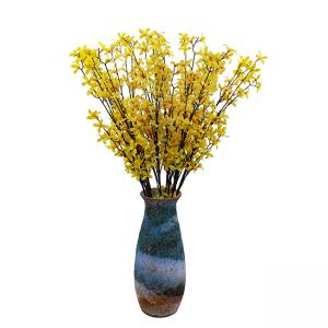 Yellow Flowering Plant Forsythia Suspensa Artificial Tree Branches 104 Cm For Decoration