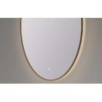 China Illuminated Silicone Strip Light Guiding Oval LED Lighted Bathroom Mirror on sale