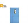 Unequal Leaf Steel Fire Rated Exterior Doors With Vision Panel/Powder Coating