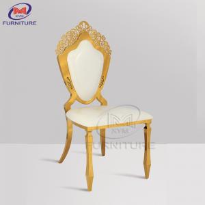 China High End Hotel Furniture Stainless Steel Wedding Chair for Banquet High Back supplier