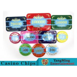 Custom Acrylic Casino Poker Chip Set , New Style Poker Set With Numbered Chips