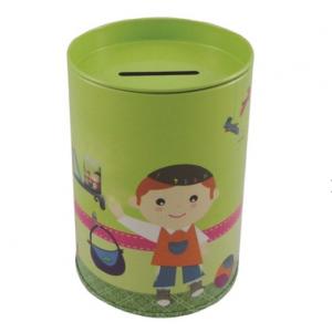 China 0.35mm Tinplate Custom Tin Cans Kids Tin Money Box Coin Storage supplier