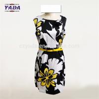 China Casual high quality print simple elegant ladies western sexy night dress for spring and fall on sale