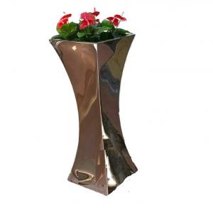 Metal pots flower indoor luxury hotel lobby planters