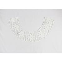 China Water Soluble Lace Collar Applique With Milky Flower Hollow Dot Design For Neck on sale