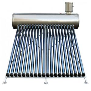Integrated low pressure solar evacuated tube water heater