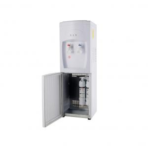 China Vertical POU Filtered Water Dispenser Point Of Use Water Purifier Cooler ABS And Cold Rolled Steel Housing 3 Filters supplier