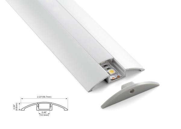 cubierta difundida perfil de aluminio de iluminación linear Superficie-montada de las luces LED