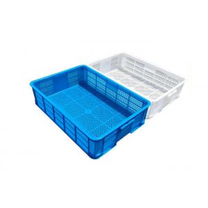HDPE Perforated Plastic Trays Collapsible Plastic Crate For Bread And Fish 600*420*145