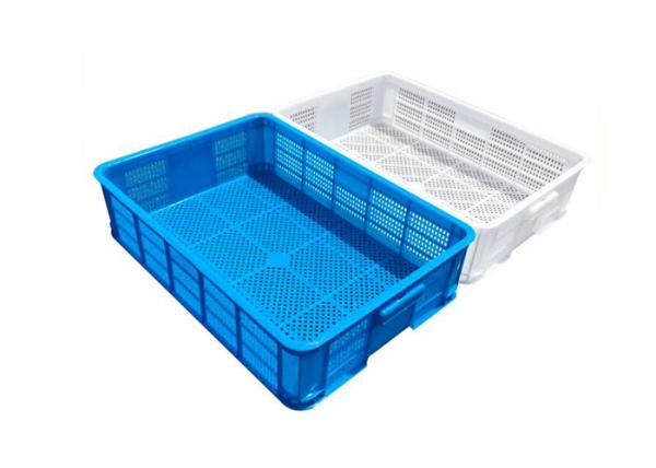 HDPE Perforated Plastic Trays Collapsible Plastic Crate For Bread And Fish 600