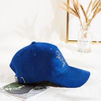 China Embroidery Logo Corduroy Adult Baseball Cap For Winter on sale