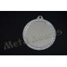 China Glitter Color Custom Silver Medals , Custom Engraved Medallions Round Shape wholesale