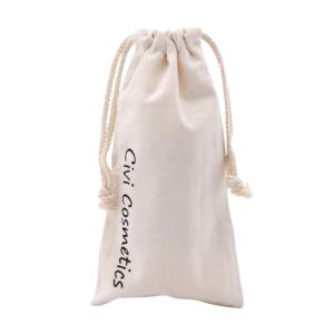 China Sacs à cordes cosmétiques Calico écologiques avec impression et taille personnalisées supplier