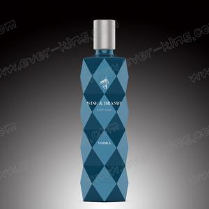 Custom Label New Matte Blue 70cl Empty Glass Bottle For Vodka Liquor