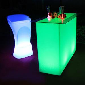 Commercial Luminous LED Bar Counter , Rectangle LED Glow Table Waterproof