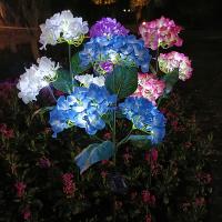 China 3 Heads Flower Solar Hydrangea Lights Outdoor Garden LED Simulation Flower Lights on sale