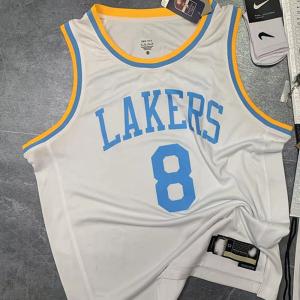 China White Retro NBA Team Jerseys Edition 8 Basketball Jersey supplier