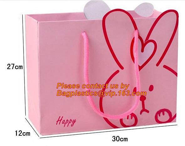 luxury Custom color shopping paper carrier bag hot sale, OPP PET PVC colorful