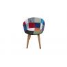 Wrinkle Resistance Patchwork Dining Chair , Beech Contemporary Dining Chairs