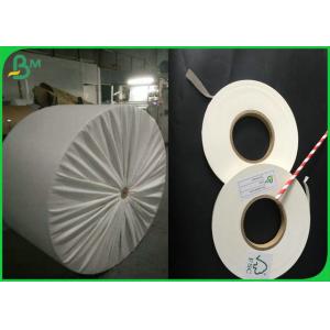 China Width 14mm 15mm 60gsm Flood Coatedred Printed Drinking Straw Paper Roll For Cocktail supplier