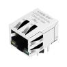 X マチプル XPJG-01K-1-PK3-310 コンパティブル LINK-PP LPJ0196AGNL 10/100 ベース-T RJ45 PoE マグネット ジャック シングルポート タブ ダウン イエロー/グリーン LED