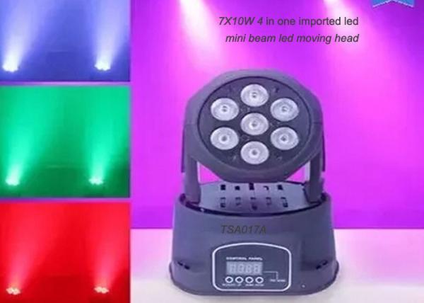 7x10w 4 - In - One Led Small Moving Head Wash Rgbw With High Brightness Importd
