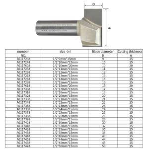 China Arden CNC Router Herramientas de piezas de madera Cortador de fresado de fondo plano 30 mm 2 Limpieza de flautas Piezas de fondo Madera Trabajo de madera piezas rectas wholesale