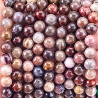 China 8MM Wooden Jasper Real Crystal Stone Round Loose Beads For Handmade Bead Jewelry on sale