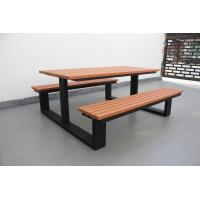 China Recycled Plastic Wooden Picnic Table And Bench Set For Outdoor on sale