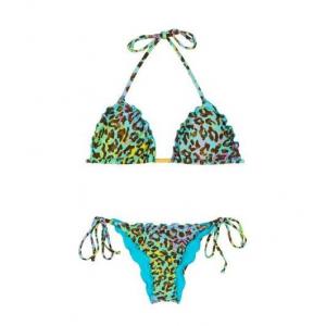 Multicoloured Leopard Print Scrunch Brazilian Bikini - Morumbi Frufru