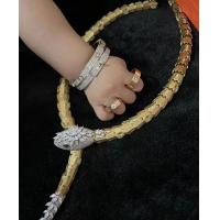 China Mirror  Custom 18K Gold Jewelry Serpenti 18kt Gold Diamond Necklace on sale