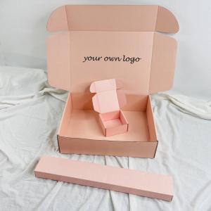 Corrugated Lipstick Mailer Box With Logo, Pink Mailing Paper Box For Packaging, Custom Logo Cosmetic Packaging Ship
