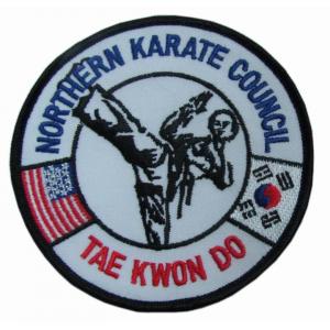 TAE KWON DO Merrow Border embroidered logo patches 130*30mm