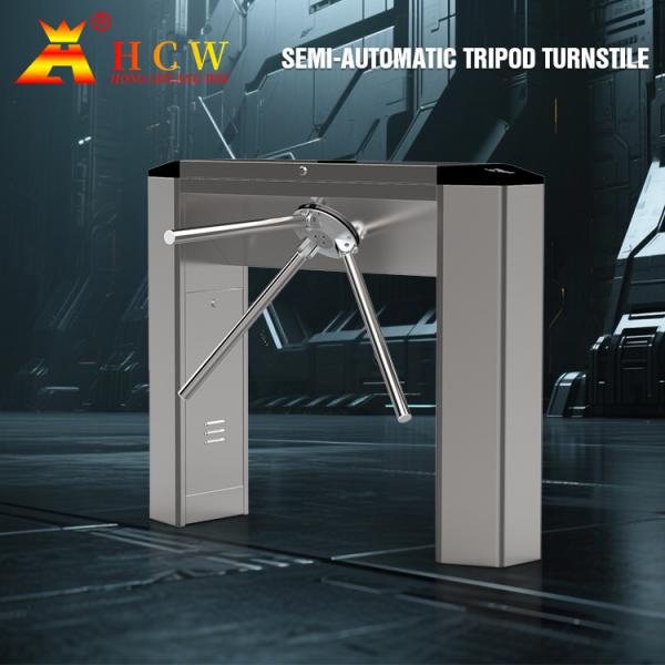 HCW Security Entrance Barrier Systems Tripod Turnstile Gate Mechanism Controlled Access Turnstiles