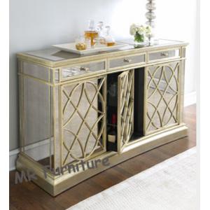 China Champagne Gold Mirrored Sideboard Table , 85cm Height Mirrored Dining Room Buffet supplier